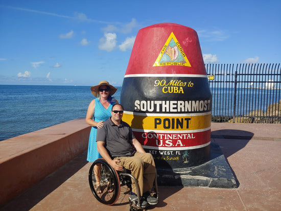 Evan and Becky at Southernmost Point 1